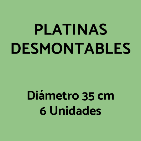 Platinas Desmontables 35x6 con Bases Removibles de 30cm de Diámetro